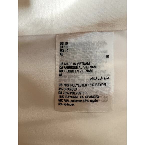 I.N.C. womens size 10 pants white straight leg mid-rise zip fly closure - Picture 10 of 11